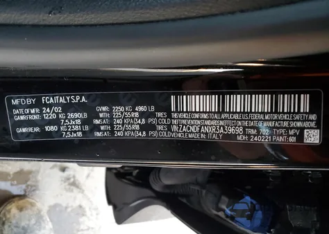 2024 Dodge Hornet Gt из США, поврежденный, VIN ZACNDFANXR3A39698